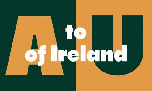 Graphic reading A-U of Ireland