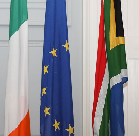 Irish and South African national flags