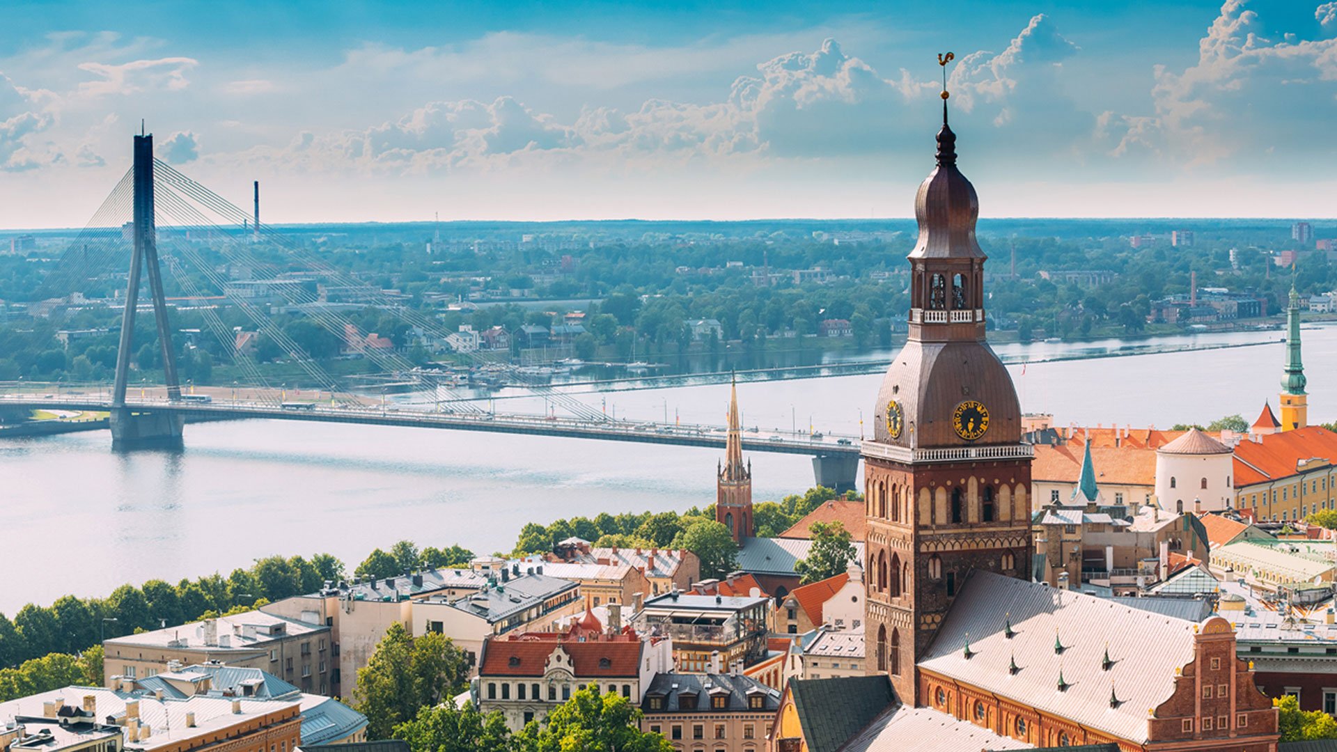 View of Riga across the river.