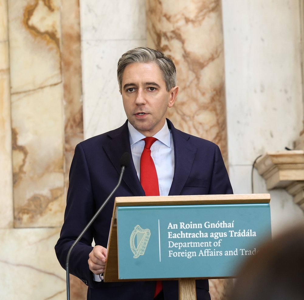 Tanaiste at podium