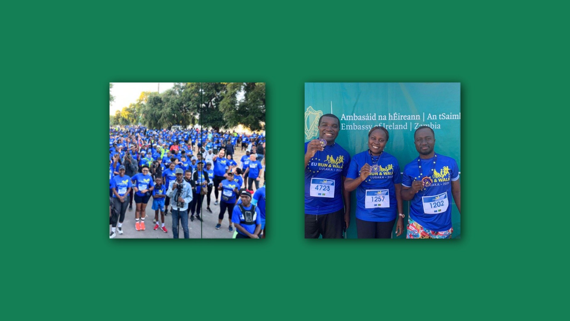 participants in the Zambia run for Europe