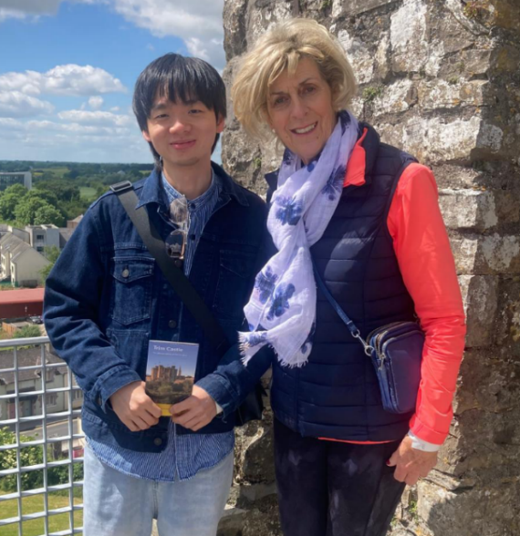 Chinese student in Ireland with his Irish Landlady